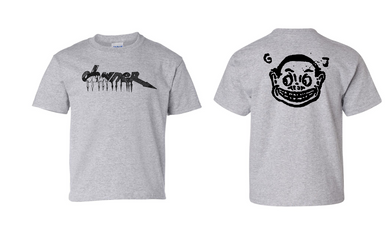 Ghetto Justice Shirt “Downer” Logo heather grey