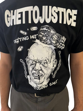 Ghetto Justice Shirt Getting Hit Losing Shit