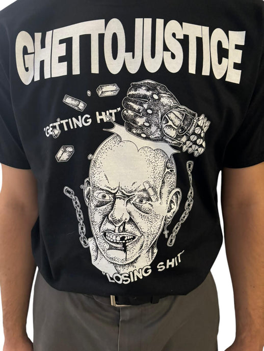 Ghetto Justice Shirt Getting Hit Losing Shit