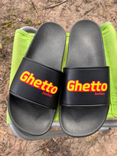 Laden Sie das Bild in den Galerie-Viewer, Ghetto Justice Latschen gelb/rot