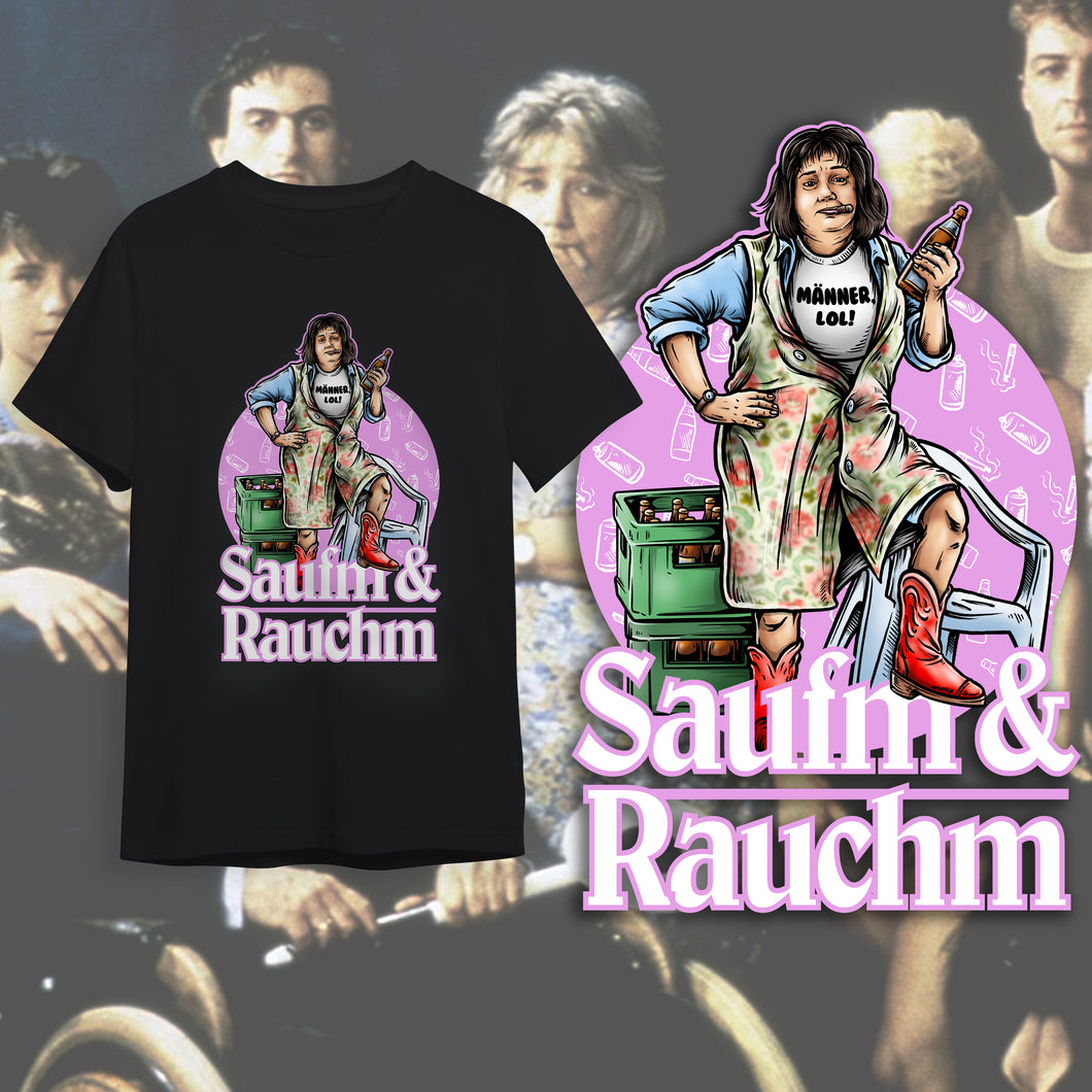 Saufm & Rauchm T-Shirt Schwarz