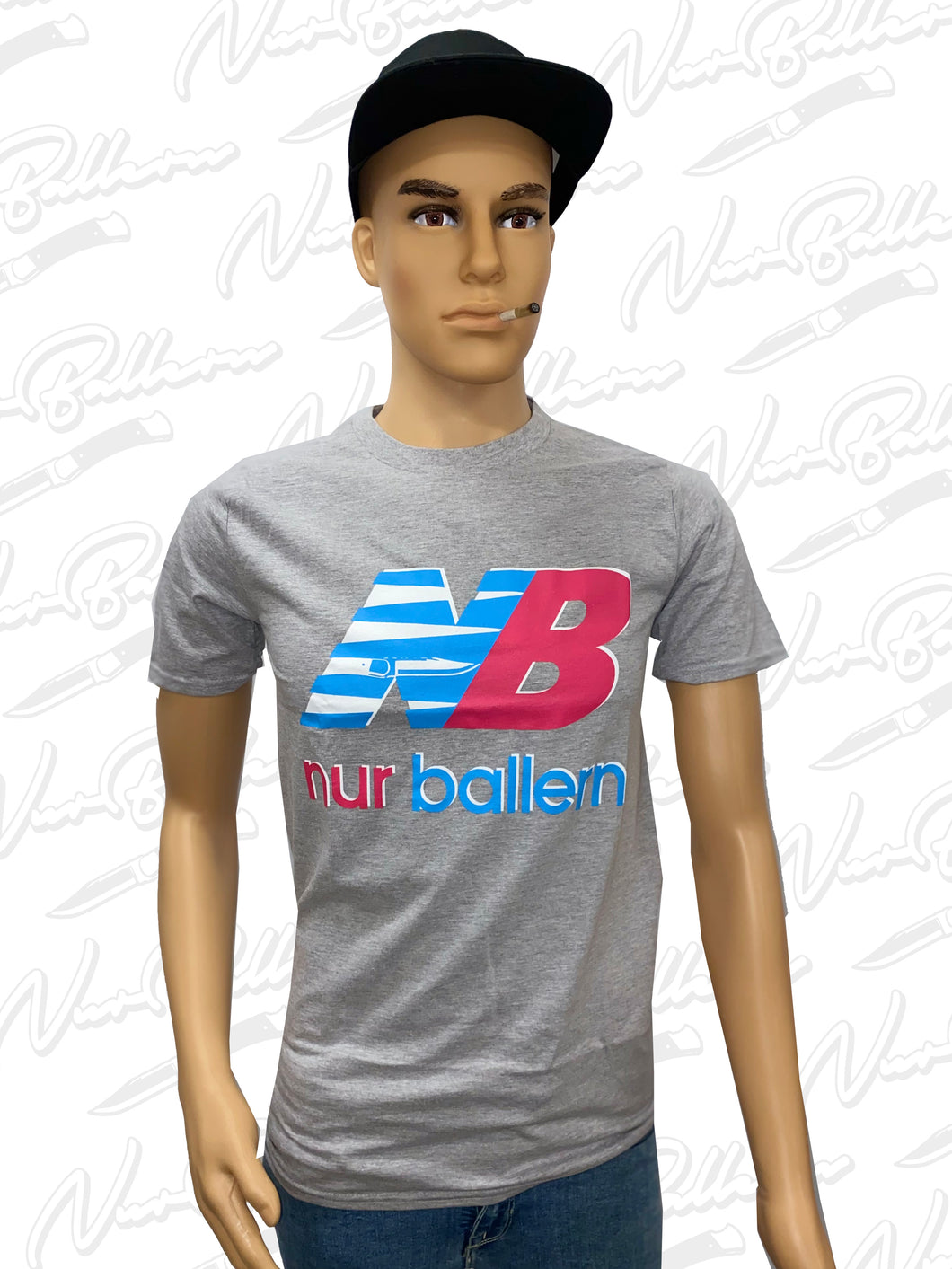 „Nur Ballern“ T-Shirt grey